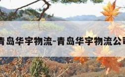 青岛华宇物流-青岛华宇物流公司