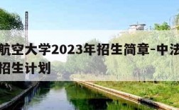 中法航空大学2023年招生简章-中法航空大学招生计划