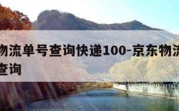 京东物流单号查询快递100-京东物流单号官网查询