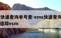 EMS快递查询单号查-ems快递查询单号查询追踪esm