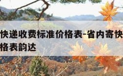 省内寄快递收费标准价格表-省内寄快递收费标准价格表韵达