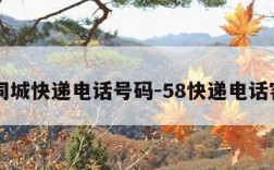 58同城快递电话号码-58快递电话客服