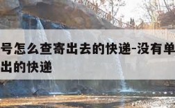 没有单号怎么查寄出去的快递-没有单号如何查我寄出的快递