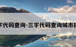 三字代码查询-三字代码查询城市指令